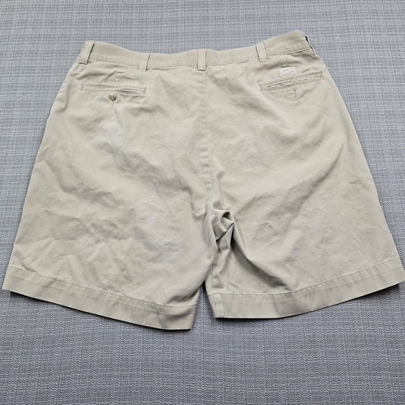 Polo Ralph Lauren Shorts Mens 38 Khaki Beige Chino 7 Inseam Flat Front Casual - Picture 9 of 12
